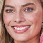 Margot Robbie close up and smiling