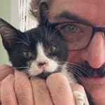 Steven W. Bailey selfie with his cat
