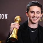 Timothee Chalamet at the 83rd Annual Golden Globe Awards - Press Room