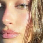 Hailey Bieber selfie in car