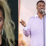 Photo collage of Giveon and Khloé Kardashian.