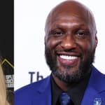 A photo collage of Khloe Kardashian and Lamar Odom