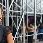 Shay Mitchell seen arriving at the Michael Kors Collection fashion show in New York