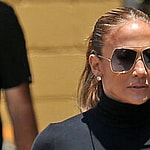 Jennifer Lopez is seen taking a tour of a school in Santa Monica