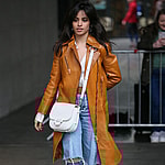 Singer Camila Cabello leaving BBC Radio One Studios in London.