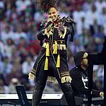 Alicia Keys during her performance at the 2016 UEFA Champions League Final Real Madrid v Atletico Madrid May 28th