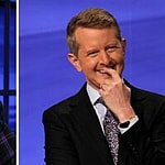 Mayim Bialik and Ken Jennings on Jeopardy!