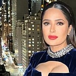 Salma Hayek stuns in velvet