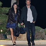 Josh Duhamel and Audra Mari walk hand in hand as they leave Nobu Malibu after having dinner