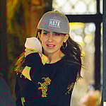 Hilaria Baldwin was spotted wearing a hat leaving apartment Building in NYC