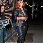 Tyra Banks seen posing outside The Late Show with Stephen Colbert in NYC