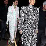 Gigi Hadid and Bella Hadid leaves Harper apos s Bazaar event during Paris Fashion week