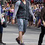 Joe Manganiello films a driving scene for the movie Magic Mike XXL in Myrtle Beach