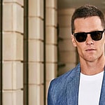 Tom Brady models eyewear for Christopher Cloos