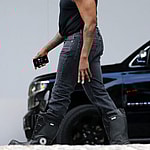 Newly single Kanye West and girlfriend Chaney Jones leave their hotel in Miami and are followed by a pretty blonde who also traveled with them in Miami