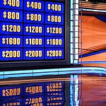 Mayim Bialik on "Jeopardy!" stage