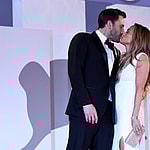 Jennifer Lopez, Ben Affleck, Nicole Holofcener, Director Ridley Scott, Jodie Comer and Matt Damon attend the red carpet of the movie "The Last Duel" during the 78th Venice International Film Festival