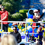Los Angeles Rams celebrate super bowl victory at Disneyland