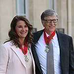 Bill Gates and Melinda Gates receive the Commander of the Legion of Honor