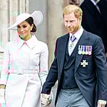 Prince Harry Duke of Sussex and Meghan Markle Duchess of Sussex attending the Service of Thanksgiving for the Queen, marking the monarch's 70 year Platinum Jubilee, at St Paul’s Cathedral in London. 03 Jun 2022