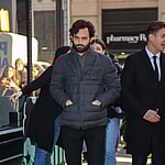 Actor Penn Badgley seen leaving the Build studios in NYC