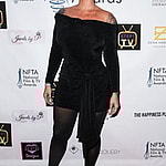 LOS ANGELES, CA, USA - DECEMBER 05: Model Amber Rose arrives at the 2018 National Film And Television Awards Ceremony held at the Globe Theatre on December 5, 2018 in Los Angeles, California, United States. 05 Dec 2018