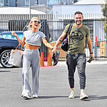 Sharna Burgess and Brian Austin Green on their way to rehearsals for Dancing With The Stars
