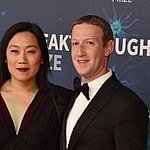 Mark Zuckerberg and Priscilla Chan at the 2020 Breakthrough Prize, Arrivals, Mountain View