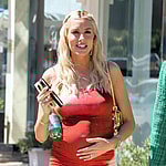 Heather Rae Young is in high spirits while showing her big growing baby bump