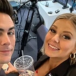 Ariana Madix and Tom Sandoval taking a selfie while filming