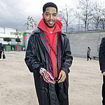 Kid Cudi arriving at Louis Vuitton show during Paris Fashion week 2019