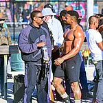 Michael B. Jordan and Jonathan Majors work on Creed III