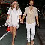 Chrissy Teigen and John Legend they look all happy as heading out for dinner in New York City on Aug 19 2021
