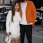 Jordyn Woods and Karl Anthony Towns are seen arriving at Dior dinner during Paris Fashion Week