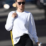 Olivia Wilde leaves the gym smiling after a hard workout