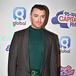 Sam Smith on the red carpet at the Capital FM Jingle Bell Ball, O2 Arena, London