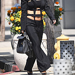 Bre Tiesi show off her risqué sexy style while filming Selling Sunset on Sunset Blvd in West Hollywood