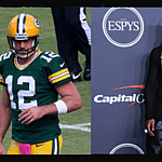 Aaron Rodgers (left) Lil Wayne (right)