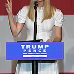 Ivanka Trump speaks during a campaign event for her father at the Bayfront Park Amphitheatre on October 27, 2020 in Miami Florida.