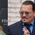 Portraits of Rihanna and Johnny Depp