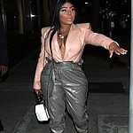 Lil apos Kim was seen arriving for dinner at apos Craigs apos Restaurant in West Hollywood CA