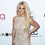 Britney Spears wearing Giuseppe Zanotti Harmony Sandals arrives at the 4th Annual Hollywood Beauty Awards