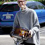 Aaron Carter new face tattoo at the Guitar Center