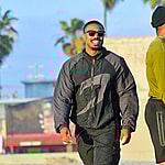 Michael B Jordan is all smiles as he directs quot Creed III quot directing a shirtless Jonathan Majors