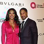 Kenya Moore and Marc Daly at the 2018 Elton John AIDS Foundation Oscar Viewing Party - West Hollywood