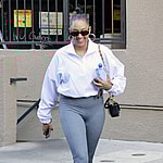 Tia Mowry is all smiles while showing off her fit body in a pair of yoga leggings while heading to the gym
