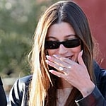 Hailey Bieber is seen with BFF Justine Skye seen after lunch at Great White