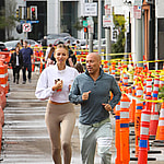 Jason Oppenheim and Marie-Lou Nurk jogging in West Hollywood