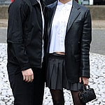 Brooklyn Beckham and Nicola Peltz attend the Miu Miu Womenswear Fall Winter