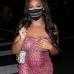 Jordyn Woods seen arriving for a 'Pretty Little Things' dinner Petit Restaurant in West Hollywood, CA